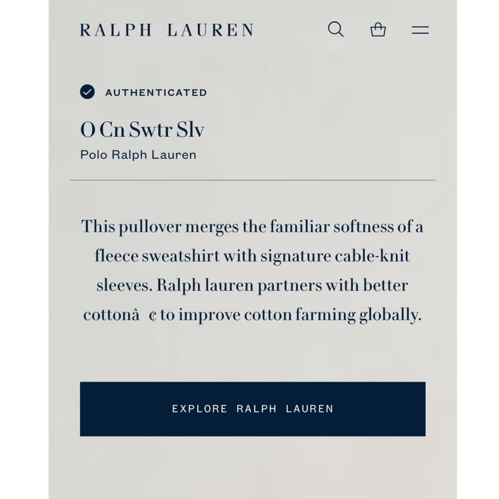 Polo by Ralph Lauren Cream Crew Neck Sweater - Picture 4 of 16